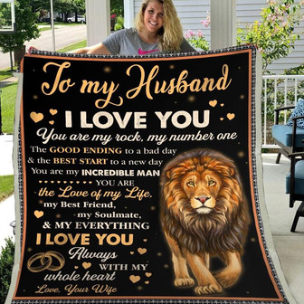 Blanket Wife To Husband I Love You Always With My Whole Heart - Thegiftio UK
