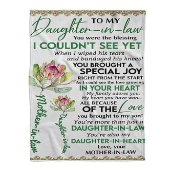 Blanket - to My Daughter in Law You Were The Blessing Gifts Blanket Gift For Christmas, Home Decor - Thegiftio UK