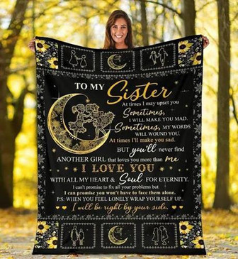 Blanket - To My Sister, Best Gift For Sister Fleece Blanket Gift For Christmas, Home Decor Bedding Couch - Thegiftio UK