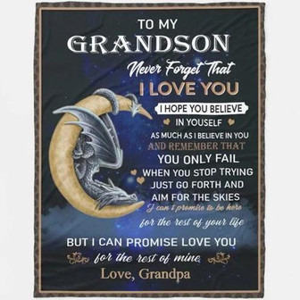 Blanket - To My Grandson I Love You from Grandpa Blanket Gift For Christmas, Home Decor Bedding Couch - Thegiftio UK