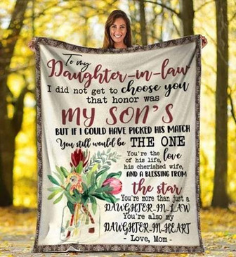 Blanket - To My Daughter In Law I Did Not Get To Choose You Gift For Christmas, Home Decor Bedding Couch - Thegiftio UK