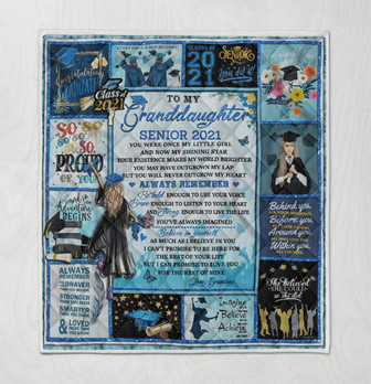 Blanket - To My Daughter, Your Senior Year Is Ending, Love Mom 259 Gift For Christmas, Home Decor - Thegiftio