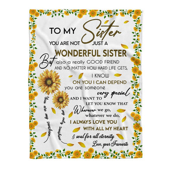 Blanket - To My Sister Beautiful Gift Fleece Blanket Gift For Christmas, Home Decor Bedding Couch Sofa Soft - Thegiftio UK
