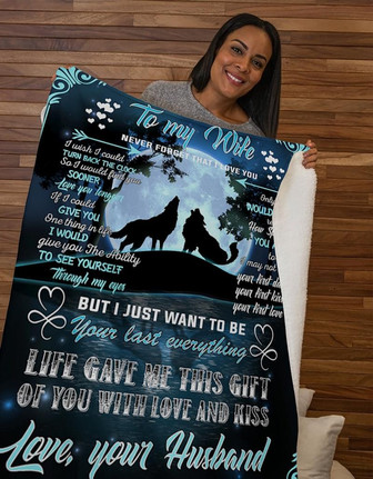 Blanket - Woft To My Wife Never Forget I Love U-Ur Husband Fleece Blanket Gift For Christmas, Home Decor - Thegiftio UK