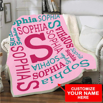 Blankets- Personalized Name Blanket Best Gift, Gift For Wife, Christmas Blanket, Valentine, Wedding, Anniversary - Thegiftio UK