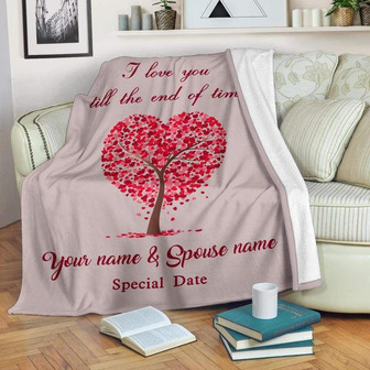 Blankets- "Love Tree" Personalized Blanket, Gift For Wife, Christmas Blanket, Valentine, Wedding, Anniversary - Thegiftio UK
