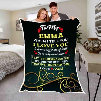 Blankets- "You Are The Best Thing That Ever Happened To Me" Customized Blanket For Couple, Gift For Wife, Christmas Blanket, Valentine, Wedding, Anniversary - Thegiftio UK
