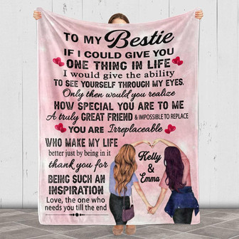 Blankets- To My Bestie Customized Blanket, Gift For Wife, Christmas Blanket, Valentine, Wedding, Anniversary - Thegiftio UK
