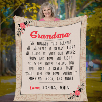 Blankets- Customized Blanket For Grandparents, Gift For Wife, Christmas Blanket, Valentine, Wedding, Anniversary - Thegiftio UK