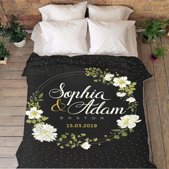 Blankets- Personalized Blanket For Couples, Gift For Wife, Christmas Blanket, Valentine, Wedding, Anniversary - Thegiftio UK