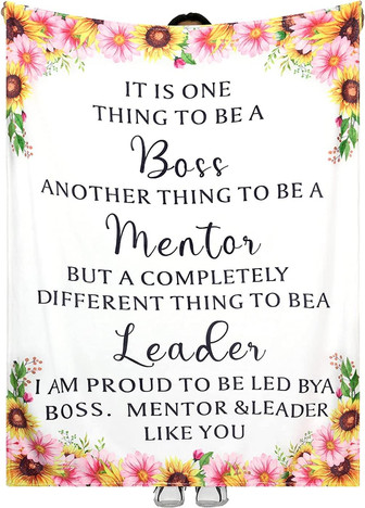 Boss Gifts Blanket for Women Going Away Leaving Gifts Appreciation Gifts Retirement Gifts for Boss Lady Coworker Leader Mentor - Thegiftio
