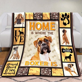 Boxer Dog Fleece Blanket Throw Blanket Christmas Throw Blanket - Thegiftio UK