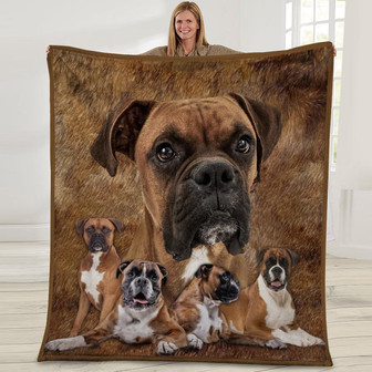 Boxer Dog Fleece Blanket Throw Blanket Christmas Throw Blanket - Thegiftio UK