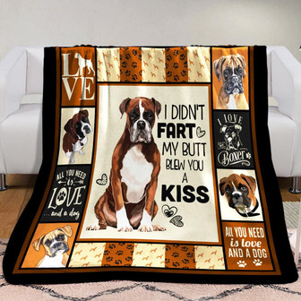 Boxer Dog Fleece Blanket Throw Blanket Christmas Throw Blanket - Thegiftio UK