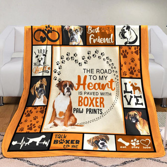 Boxer Dog Fleece Blanket Throw Blanket Christmas Throw Blanket - Thegiftio UK