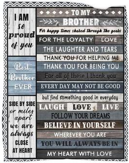 To My Brother Blanket Throw Blankets Throws for Christmas Birthday Father's Day Gifts - Thegiftio UK