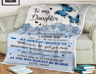Butterfly Blanket To My Daughter In Yourself Me In Your Heart As You Will Always Be In Mine Love Mom, - Thegiftio UK