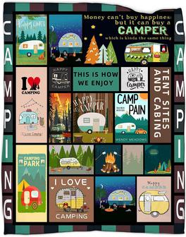 Camper BlanKet Camping Throw BlanKet Super Soft Throw BlanKet Anti-Pilling Flannel BlanKet for Couch or Bed - Thegiftio UK