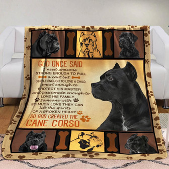 Cane Corso Dog Fleece Throw Blanket - Thegiftio UK