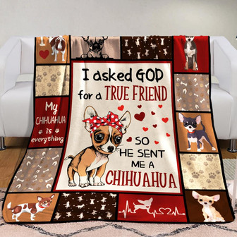 Chihuahua Dog Fleece Blanket Throw Blanket Christmas Throw Blanket - Thegiftio UK