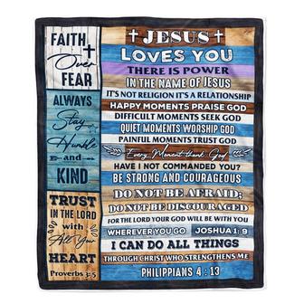 Christian Blankets And Throws Religious For Women Men Inspirational Scripture Blanket Spiritual For Women Faith Over Fear Fleece Throw Blanket - Thegiftio UK