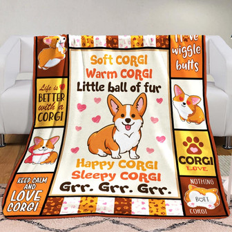 Corgi Dog Fleece Blanket Throw Blanket Christmas Throw Blanket - Thegiftio UK