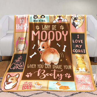 Corgi Fleece Blanket Dog Throw Blanket Christmas Throw Blanket - Thegiftio UK