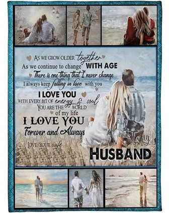 Couple To My Husband There Is One Thing That I Never Change Fleece Blanket Gift For Husband From Wife Home Decor - Thegiftio UK