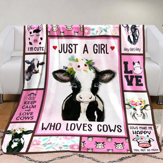 Cow Fleece Blanket Throw Blanket Christmas Throw Blanket - Thegiftio UK
