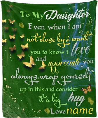 Custom Blanket with Name Text, Personalized to My Daughter Super Soft Fleece Throw Blanket for Couch Sofa Bed - Thegiftio UK