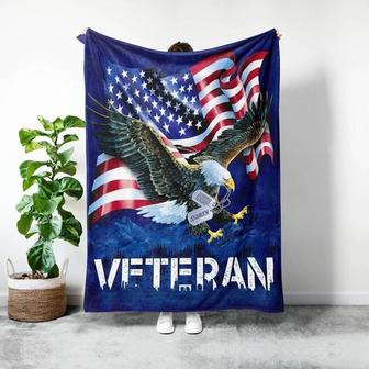 Custom Name Blanket, Veteran Blanket, Eagles American Blanket, Blanket for Army, Blanket for Veteran, Greater American - Thegiftio UK