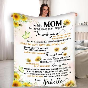 Customized Blanket, Mother's Day Gift To My Mom I Love You Gift For Mama, Custom Gift For Birthday Personalized Gift For Mom, Fleece Blanket - Thegiftio UK