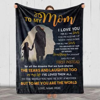 Customized Gift For Mom, Mother's Day Gift For Mom Personalized Blanket, Fleece Blanket For Mom, Blanket for her Birthday Mama Gift Blanket - Thegiftio UK