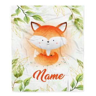 Cute Fox Blanket For Newborn Son Daughter Niece Grandson Nephew Birthday Christmas Customized Blanket - Thegiftio UK