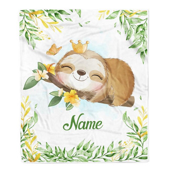 Cute Sloths Blanket For Daughter Granddaughter Niece From Mom Aunt Birthday Christmas Customized Blanket - Thegiftio