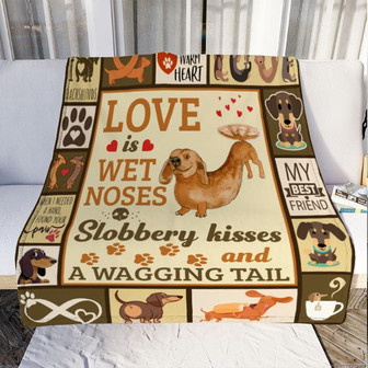 Dachshund Dog Fleece Blanket Throw Blanket Christmas Throw Blanket - Thegiftio UK