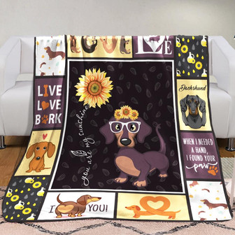 Dachshund Dog Fleece Blanket Throw Blanket Christmas Throw Blanket - Thegiftio UK