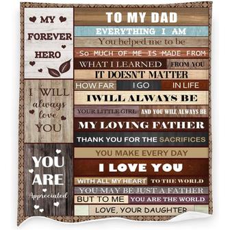 Gifts for Dad Blanket, Dad Birthday Gift Throw Blanket, Dad Gifts from Daughter, Fathers Day Retirement Gifts for Dad Blankets Throws, Gifts for Dad Who Wants Nothing - Thegiftio UK