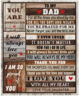 To My Dad Blanket from Daughter - Throw Blanket for Father's Day - Thegiftio UK
