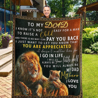 To My Dad Blanket from Daughter Son Flannel Fleece Throw Blankets for Dad Blanket - Thegiftio UK