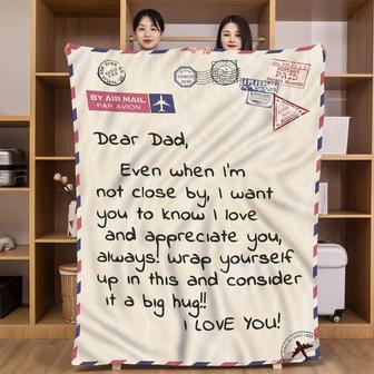 Dad Blanket from Daughter or Son Fleece Blanket, Father's Day Blanket - Thegiftio UK