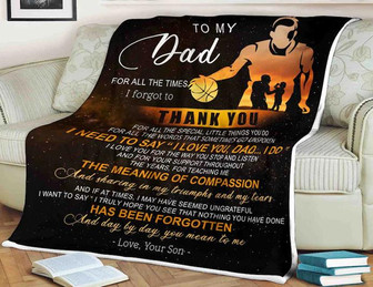 To My Dad Blanket, The Meaning Of Compassion, Gift For Dad Family Home Decor Bedding Couch Sofa Soft and Comfy Cozy - Thegiftio UK