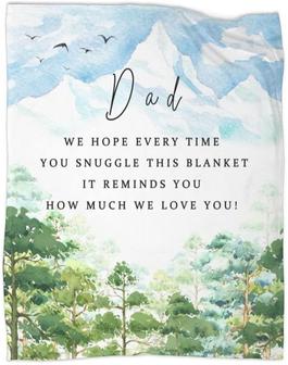 To My Dad Blankets Summer Soft Fleece Bed Blanket for Dad Birthday Father's Day - Thegiftio UK