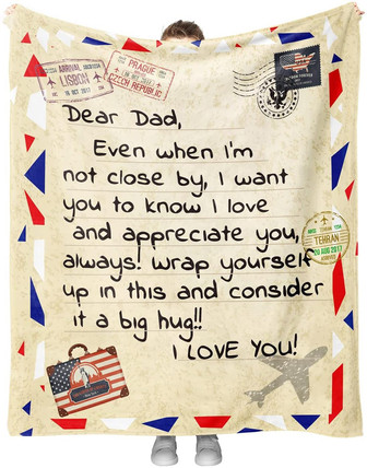 To Dad from Daughter Son Throw Blanket I Love You Gift for Recovery Healing Keep Health - Thegiftio UK