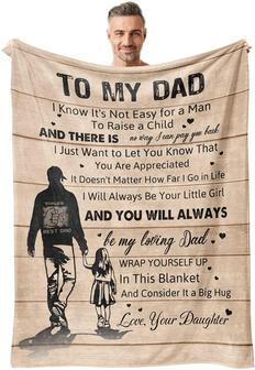 Dad Gifts from Daughter, Dad Blanket, Birthday Gifts for Dad, Best Dad Gifts Ideas for Father, To My Dad Throw Blankets - Thegiftio UK