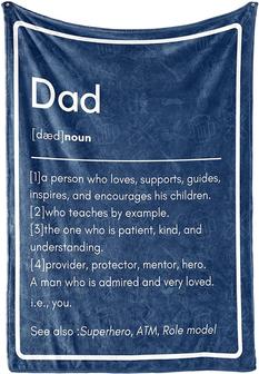 To My Dad Dad Definition Funny Blanket Gift For Dad Father's Day Birthday Gift Home Decor Bedding Couch Sofa Soft - Thegiftio UK