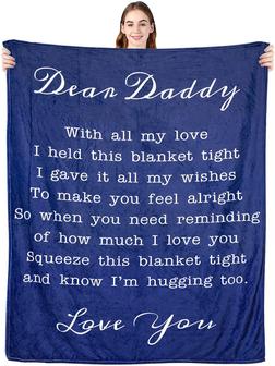 Gifts for Dad Father's Day Birthday Christmas, Throw Blanket I Love You My Dad Fleece Blankets - Thegiftio UK