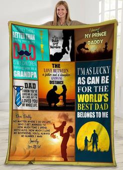 To My Dad I Found My Prince His Name Is Daddy, Fleece Blanket Gift For Father Family Home Decor Bedding Couch Sofa Soft - Thegiftio UK
