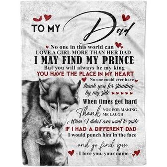 To My Dad No One In This World Fleece Blanket Gift For Dad Home Decor Bedding Couch Sofa Soft And Comfy Cozy - Thegiftio UK