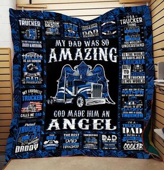 My Dad Was So Amazing To My Trucker Dad Gift For Dad Father's Day Gift Birthday Gift Home Decor Bedding Couch Sofa Soft - Thegiftio UK